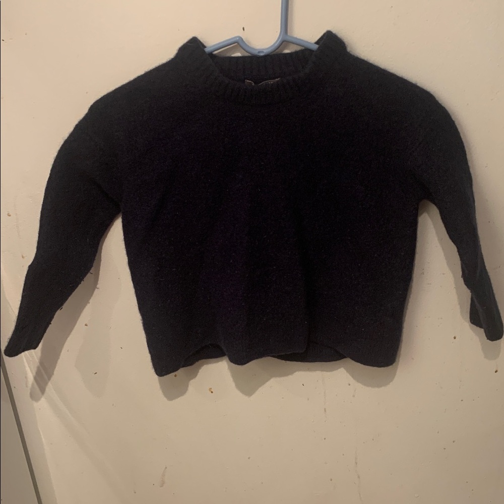 Gorgeous J. Crew Dark Blue 100% Lamb Wool Knit Sweater SZ M Girls